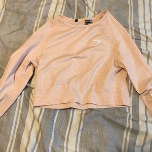 Gym shark Light pink long sleeve crop